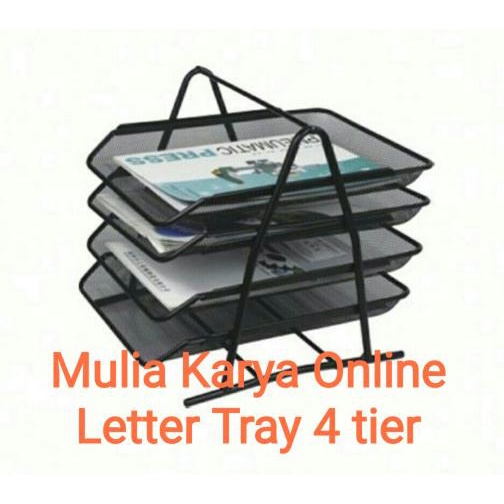 

Baru Rak Surat 4 Susun Jaring Besi / Paper Tray / Letter Tray Original