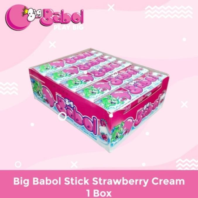 

Permen Karet Big Babol Stick Strawbery Cream