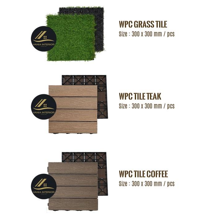 Terlaris Lantai Kayu Deck Tile Wpc Selgrid Grass Tile | Tile Teak | Tile Coffee