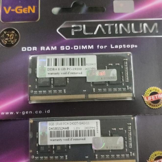 Original Sodim Ddr4 8Gb 2133, 2400, 2666Mhz Vgen Platinum