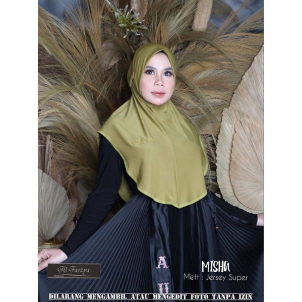 JILBAB DAILY INSTAN PET MALAY TALI LONCENG BELAKANG PRESS GOLD JERSEY SUPER ORI ALFAEZYA BY BUNYAMIN