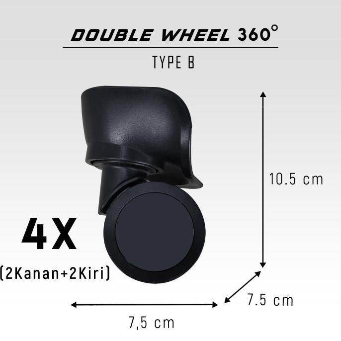 Part Koper : Roda 360 derajat SET 1 KOPER Tipe B