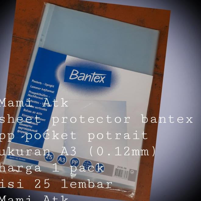

Baru Sheet Protector Bantex Potrait Ukuran A3 Isi 25 Lembar/Pack 2036 Original