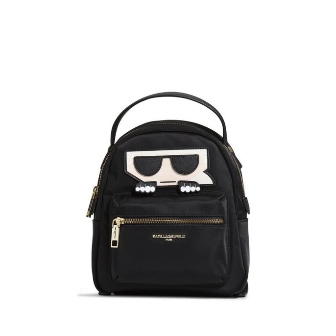 Trend Karl Lagerfeld Amour Nylon Backpack Black Pengiriman Cepat