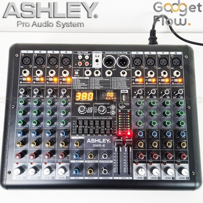 Mixer Audio Soundcard Interface Ashley SMR8 SMR 8 With Koper RESMI ffs01