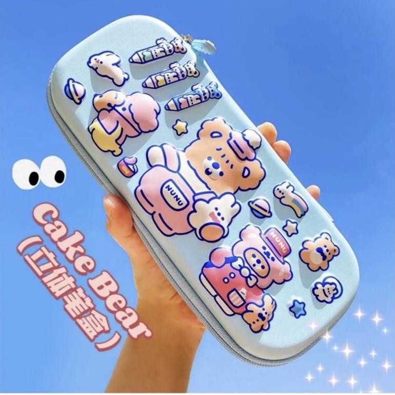 

PANACHE Bentoy 3D Cake Bear Large Capacity Pencil Case Kotak Pensil Tempat Alat Tulis