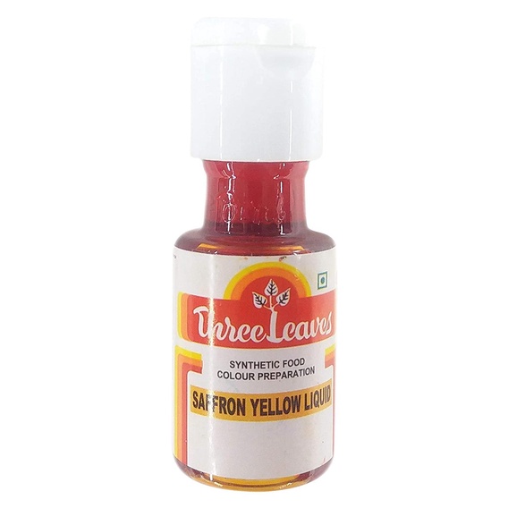 

}}}}}}] THREE LEAVES SAFRON YELLOW COLOUR LIQUID 20 ML