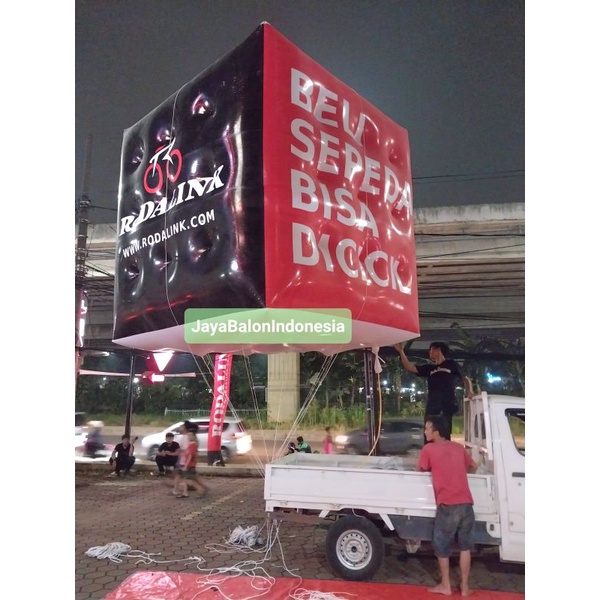 Sewa Balon Udara Kotak 3x3x3m Jabodetabek Beli Balon Udara Reklame Balon Promosi Balon Iklan