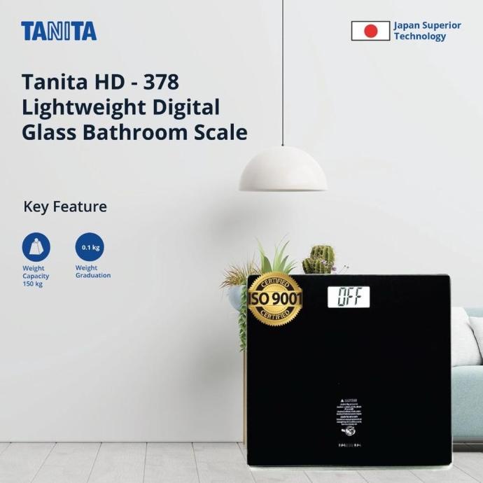 Tanita Timbangan Badan Digital HD-378 -Digital Scale (Black)