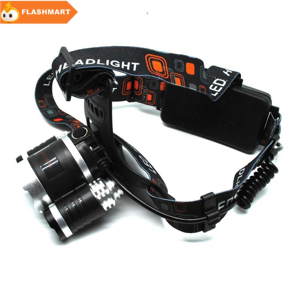 FLASHMART Power Headlamp 3 LED 5000 Lumens Cree XM-L - T6 HD-LD