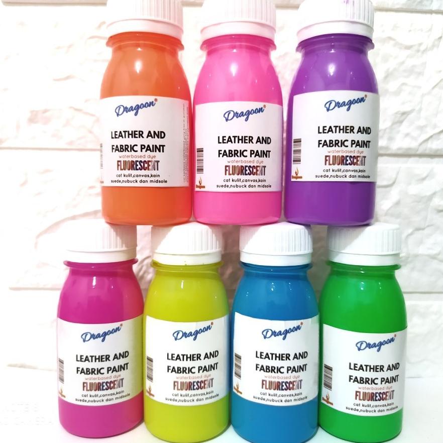 

Cat Fluorescent Warna Stabilo Warna Neon Leather And Fabric Paint 100Ml