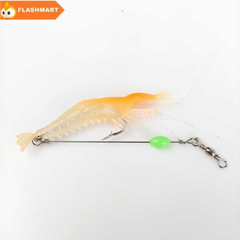 FLASHMART  Umpan Pancing Udang Kecil Luminous Shrimp Soft Bait Lure