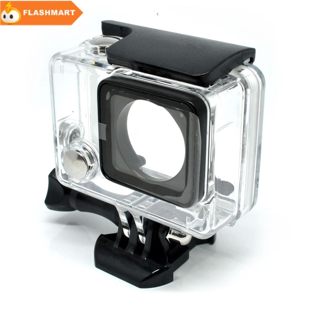 FLASHMART Dazzne Waterproof Flat Button Housing Case For GoPro Hero 4 - DZ-307