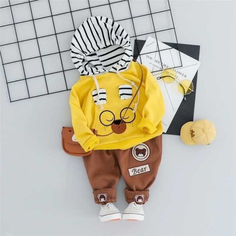 HOODIE ANAK PEREMPUAN PANDA 1-6 TAHUN BAJU ANAK PEREMPUAN SETELAN ANAK PEREMPUAN PAKAIAN ANAK PEREMPUAN