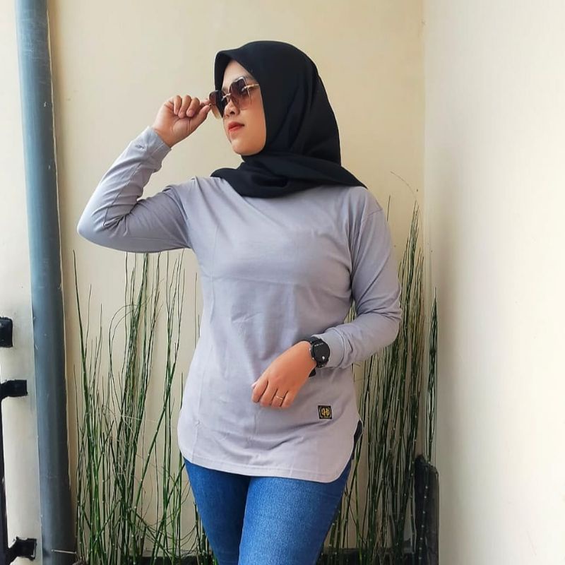 Kaos Polos Atasan Wanita Model Oval