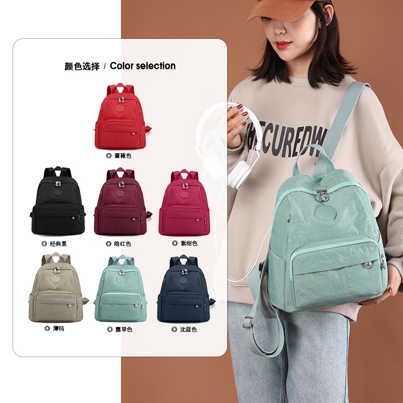 Tas ransel BOBO FASHION 0923-5 Ransel Original import nilon waterproof tas wanita