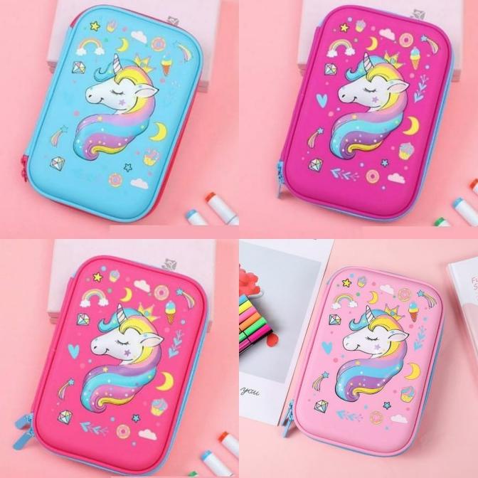 

Kotak Pensil Unicorn Tempat pensil 3D Hardtop Hadiah anak Perempuan