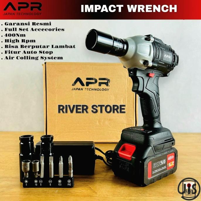 Impact Wrench Cordless 48S APR Japan (1Baterai) Pembuka Baut Ban Mobil