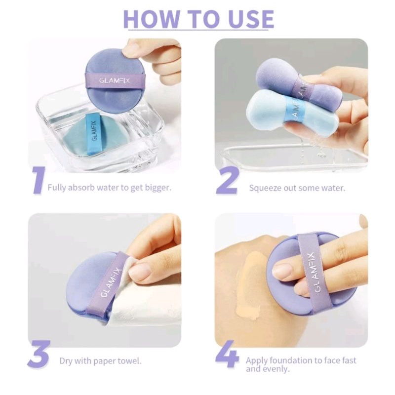 GLAMFIX Flawless Aircushion Puff isi 2 Glam Fix
