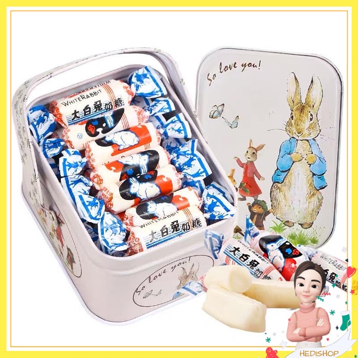 

Permen Susu Kelinci - White Rabbit Candy - Free Kaleng Cantik