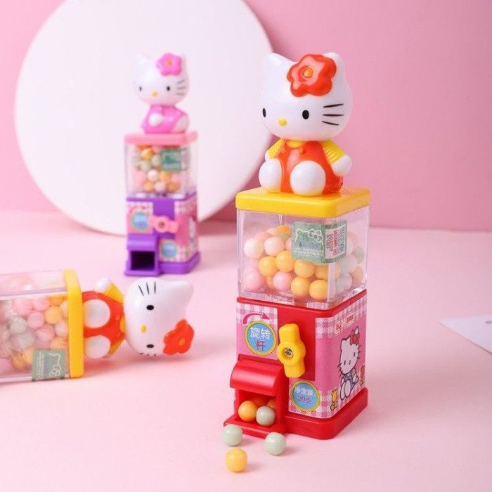 

hello kitty candy machine permen mesin cute unik lucu toys mainan anak