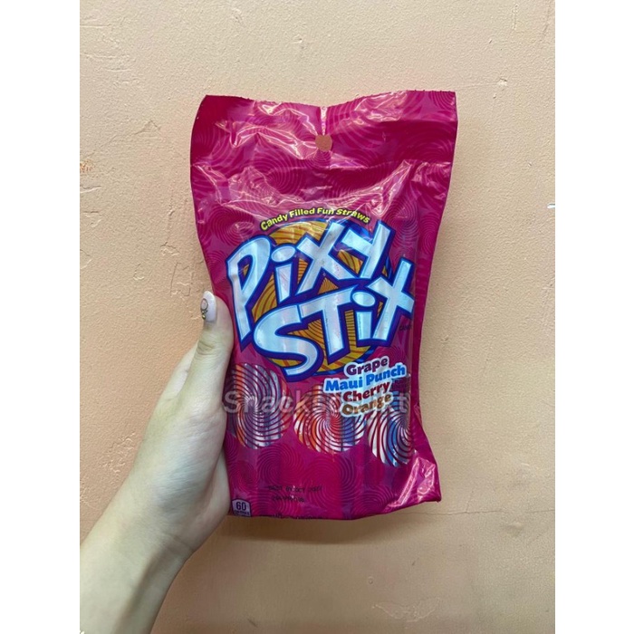 

PIXY STIX CANDY FILLED FUN STRAWS GRAPE MAUI PUNCH CHERRY ORANGE USA