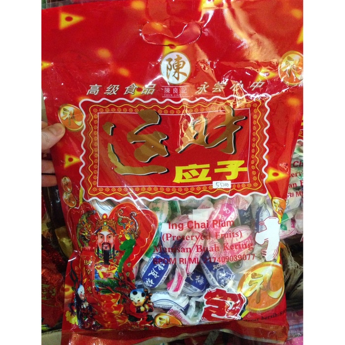 

Chen Liang Ji Ing Chai Plum Manisan Buah Kering 800 gr Permen Imlek