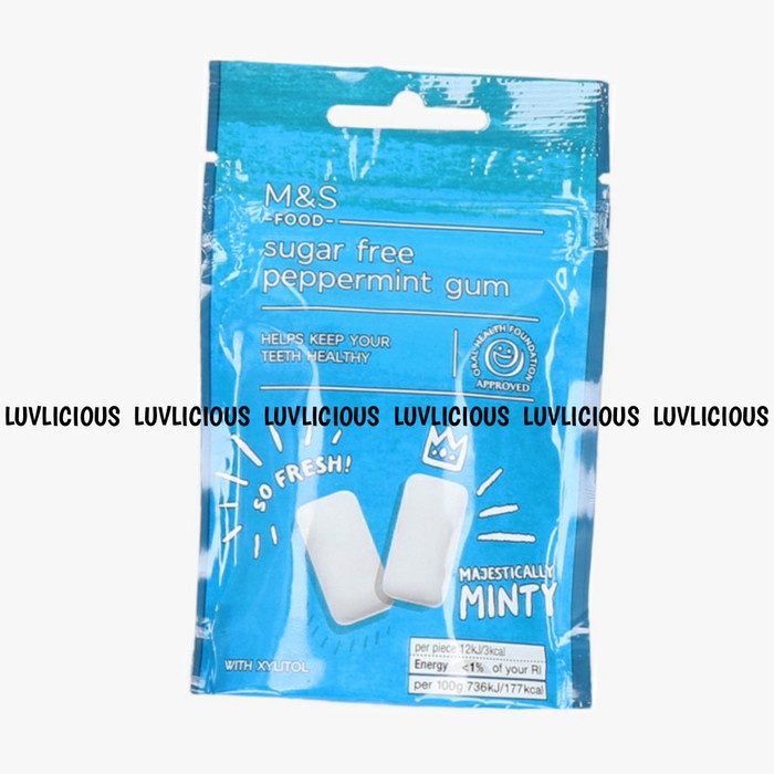 

M&S MARK MARKS AND SPENCER SUGAR FREE PEPPERMINT GUM CANDY PERMEN