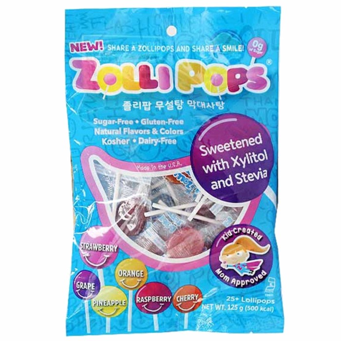 

Zolli Pops Sweetened Xylitol Stevia Sugar Free Lollipop Candy Korea
