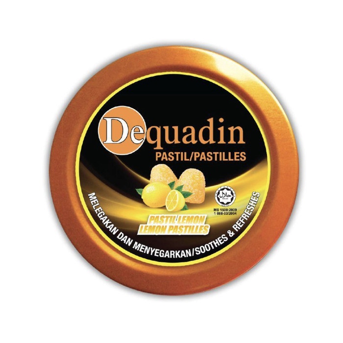

Dequadin Lemon /Mint Pastiles (Pelega Tenggorokan)
