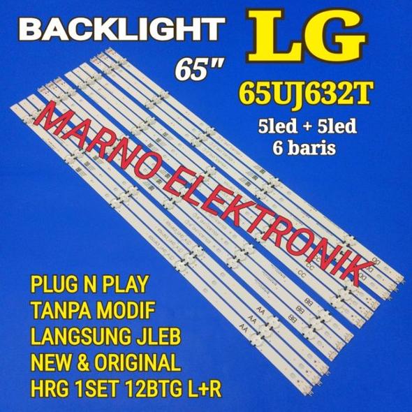 LAMPU BL BACKLIGHT LED TV LG 65INCH 65UJ632T 65IN 65UJ632 10K 3V