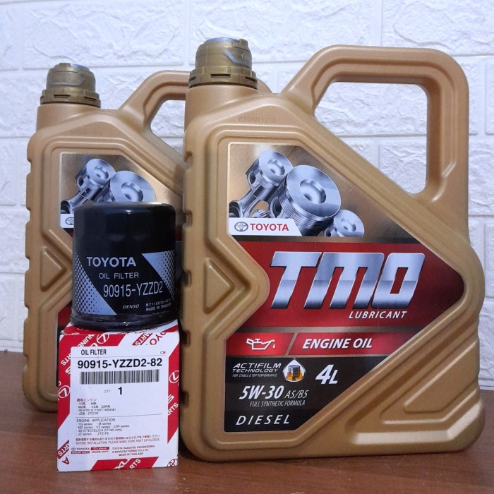 Terlaris Paket Oli Tmo Gold Diesel 5W-30+Filter Oli Innova/Fortuner Hilux