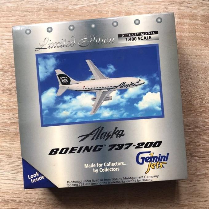 Diecast Pesawat Boeing 737-200 (Alaska) - Gemini Jets