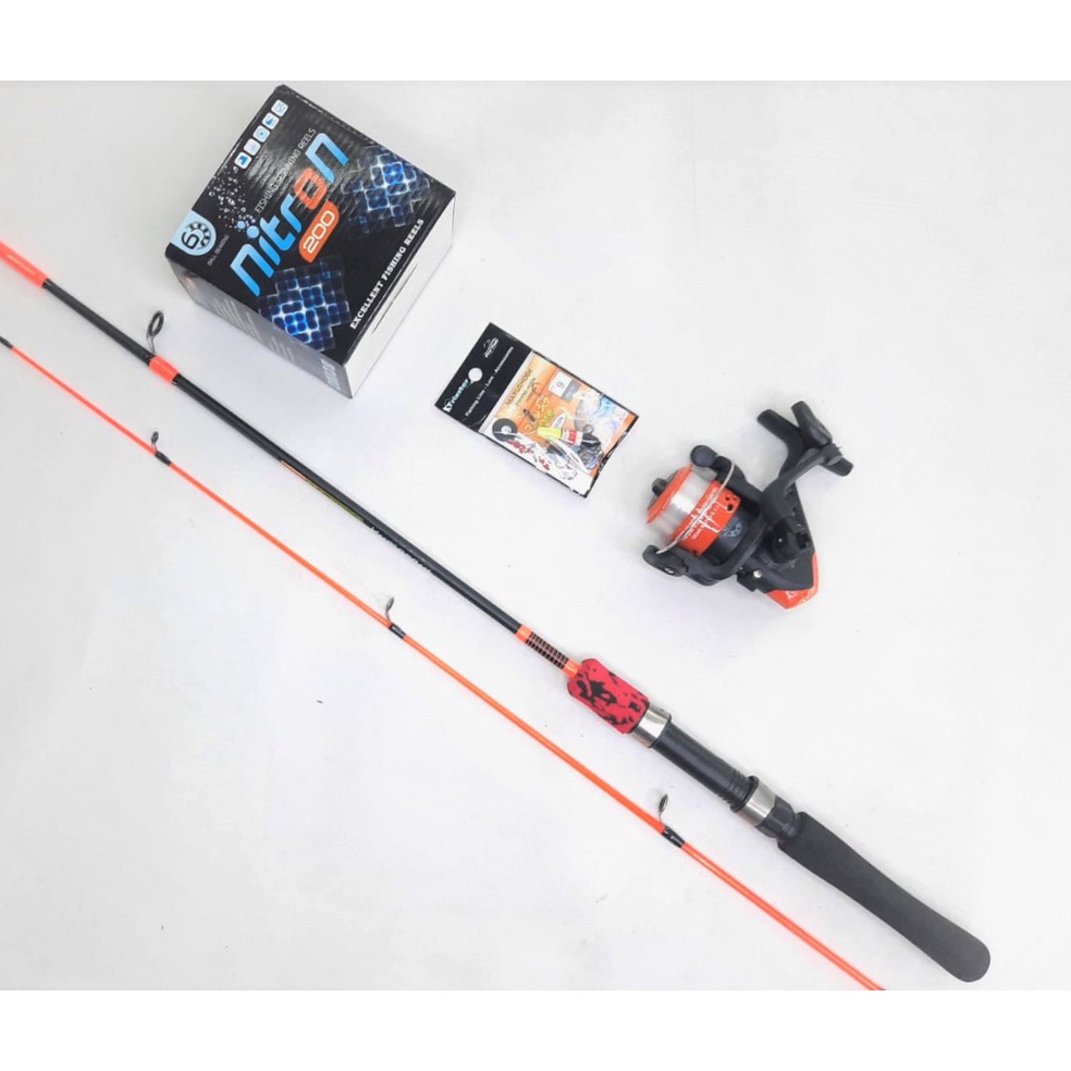 Paling dicari. SET PANCING KOMPLIT SAMBUNG 2 FIBER PANJANG 120 REEL SPINNING 200 TERMURAH
