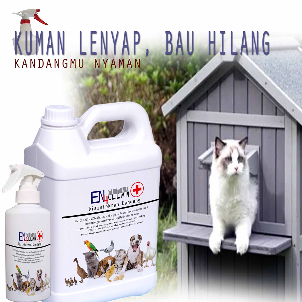 Spray Kandang sampai dengan 5L Desinfektan kandang kucing kesayangan unuk menghilangkan kuman dan bau kandang kucing EPS40 TKK3