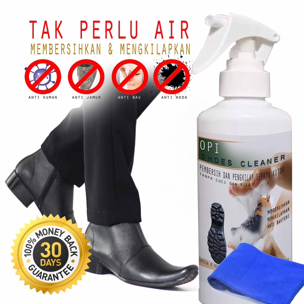 Pembersih tanpa air 250ml Spray ajaib Pembersih sepatu tanpa air praktis tinggal semprot dan gosok pakai lap kering EPS30 TKBB3