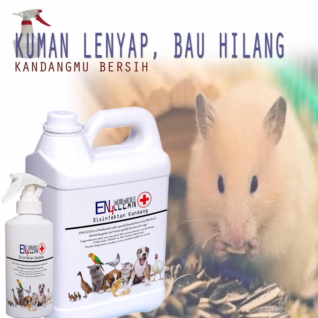 Spray Kandang sampai dengan 5L Desinfektan kandang hamster untuk menghilangkan kuman dan bau kandang hamster EPS42 TKK3