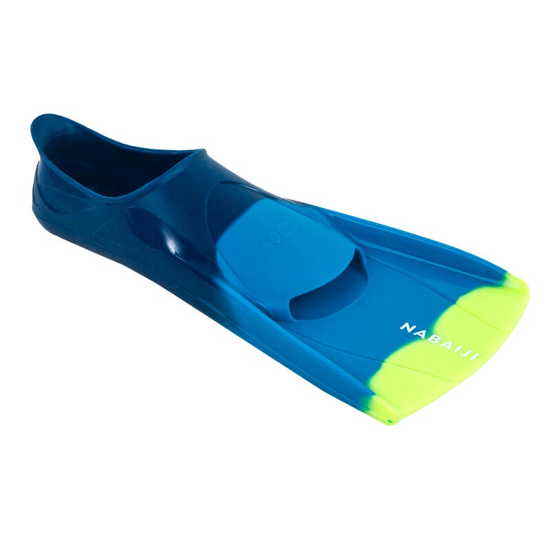 Decathlon NABAIJI Fins Renang Pendek Silifins 500 Biru/Kuning - 8574328