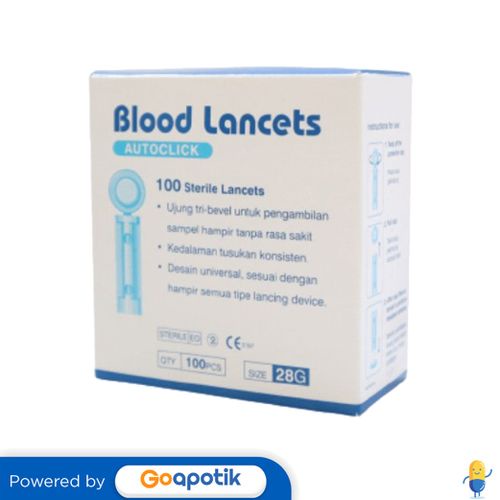 ONEMED BLOOD LANCET 28G BOX 100 PCS