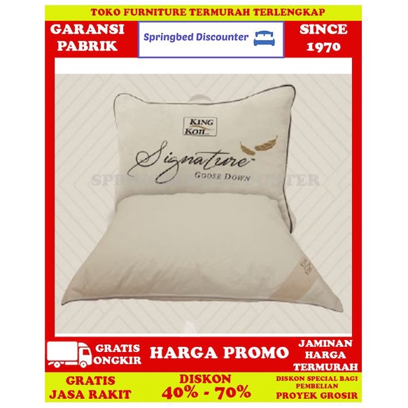 Bantal Tidur Kepala Hotel Pillow King Koil Bulu Angsa Down Pillow 90%