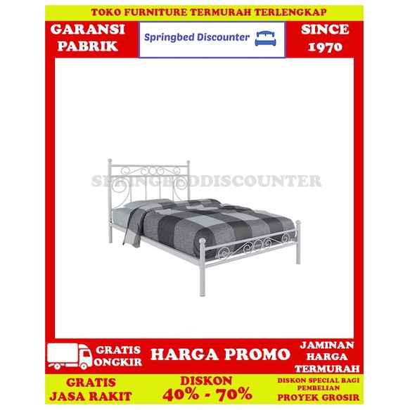 Ranjang Besi Tempat Tidur Dipan Divan susun Vicenza Orbitrend 90x200