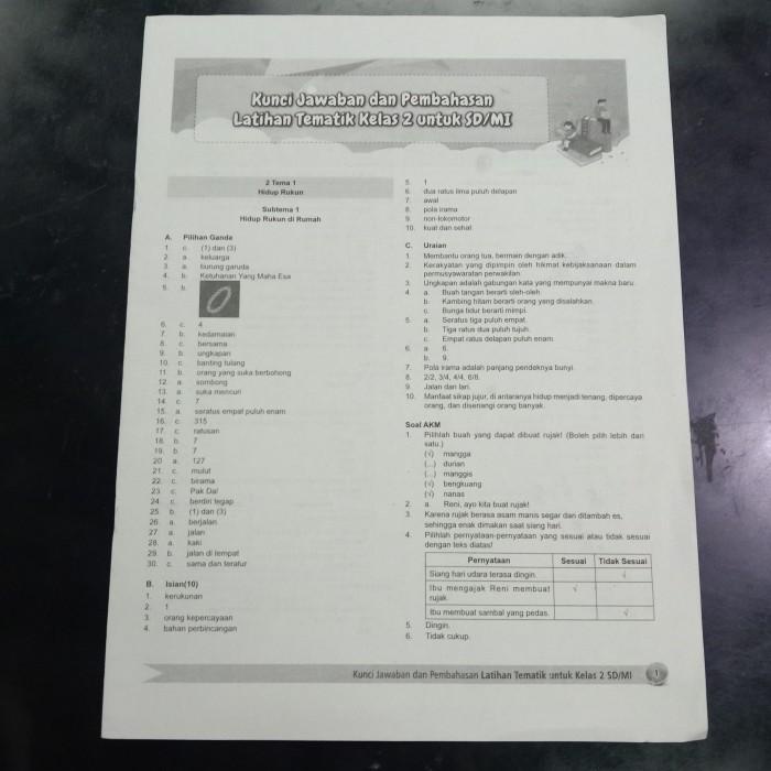 

BUKU SOAL LATIHAN SD PINTAR MENGERJAKAN TUGAS TEMATIK KELAS 2 SD/MI Best Seller
