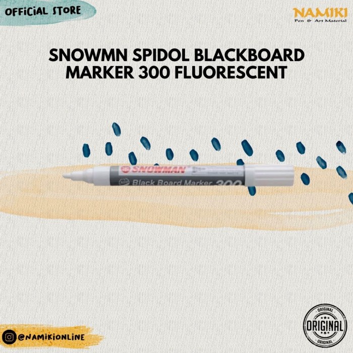 

Snowmn Spidol Blackboard Marker 300 Fluorescent - Biru Muda