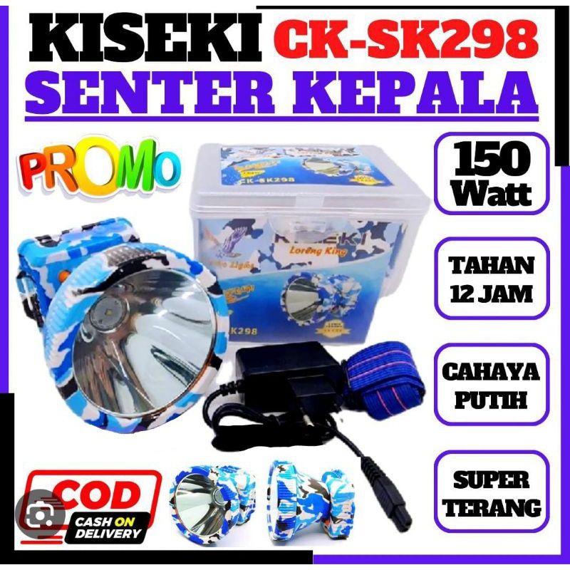 Senter Kepala Kiseki ck-sk298 150watt super terang