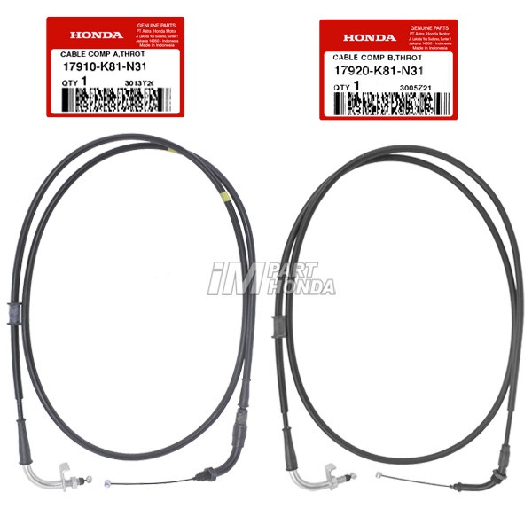 17910-K81-N31 17920-K81-N31 Kabel Gas Atas Bawah Beat Street K81 Scoopy Fi eSP LED K93 Ring 12 JKT