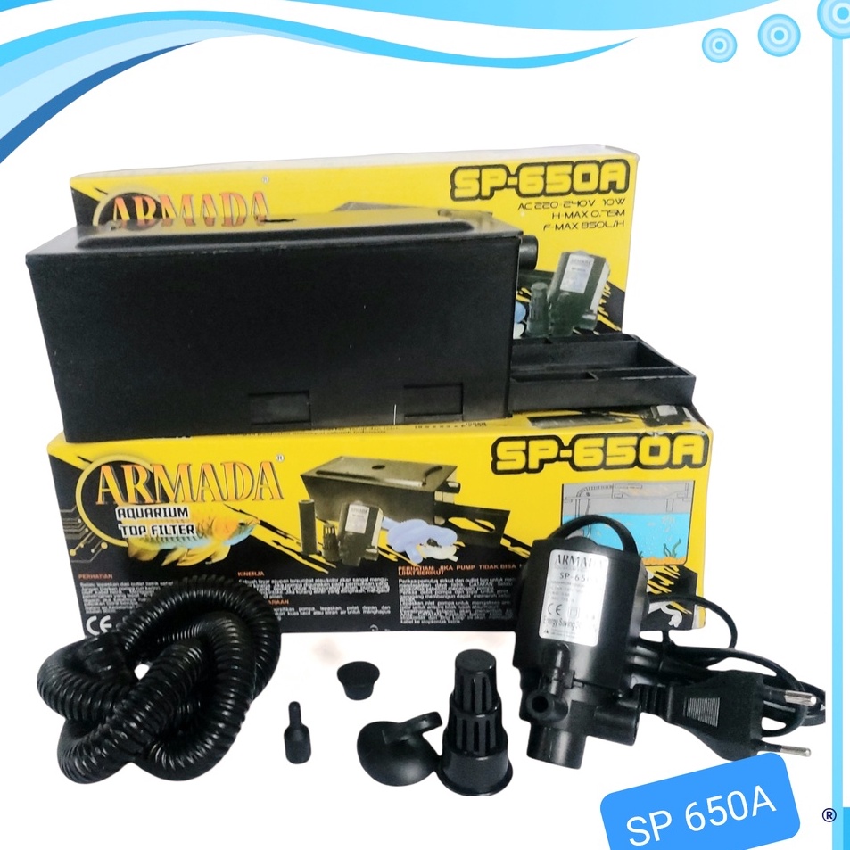 ❤[PROMO MURAH]❤ Paket lengkap box filter aquarium full set ARMADA/RECENT 650