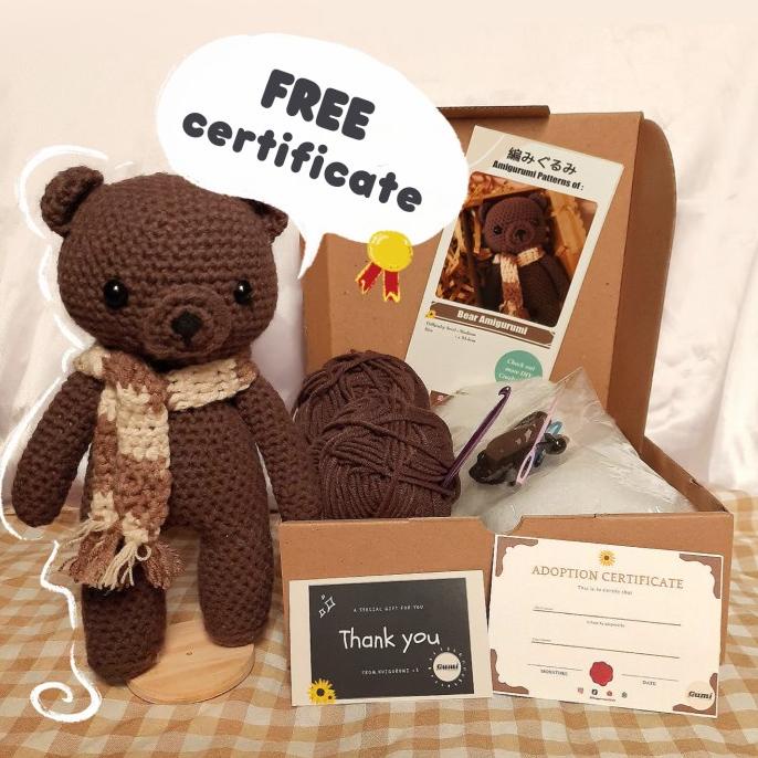 DIY Crochet Bear Amigurumi Kit / Do It Yourself Boneka Rajut Beruang