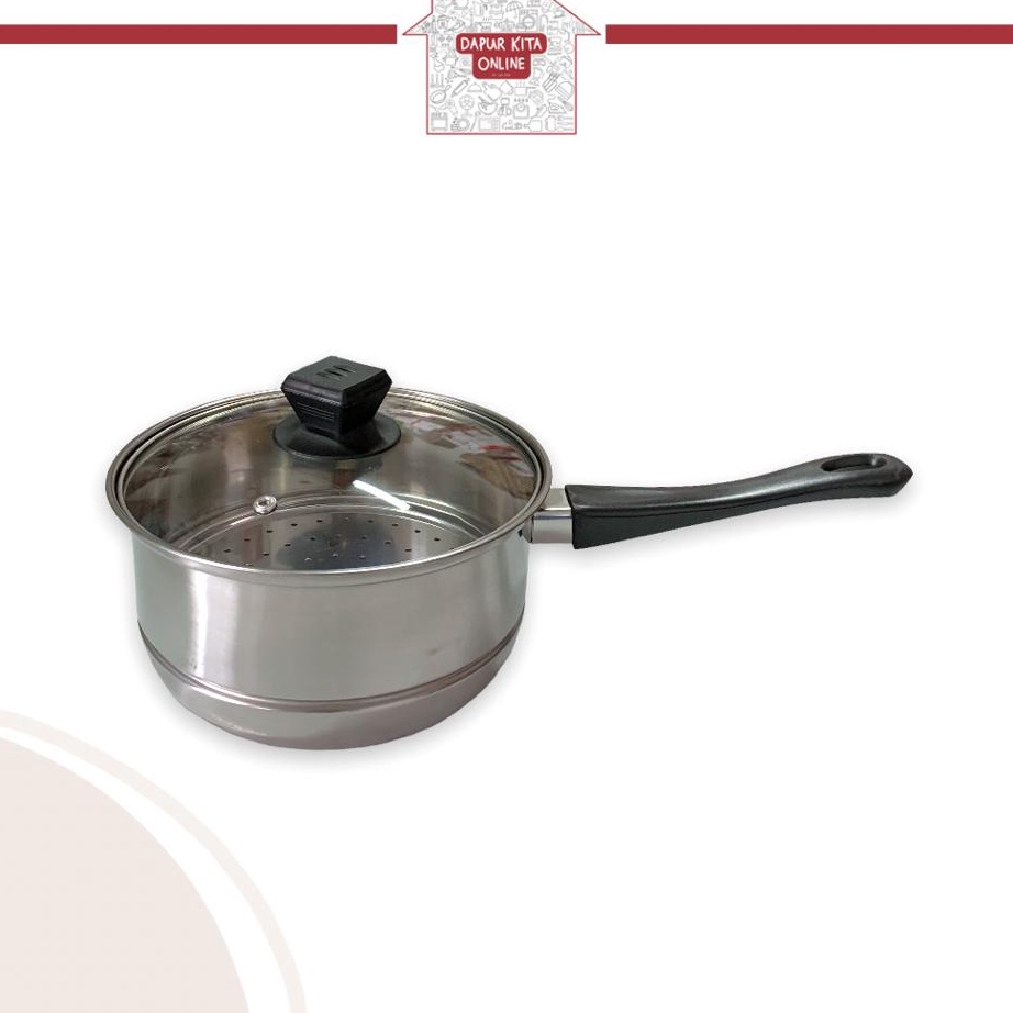 [KODE BCTVA] Milk Pot Steamer 20Cm / Panci Kukus 20cm Steamer Panci Susu Milk Pot Saringan Multifung