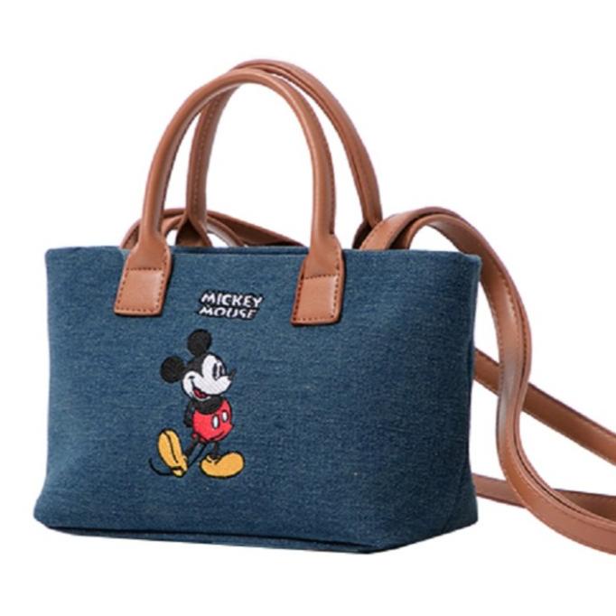 Terlaris Gracegift Mickey Mouse Canvas Tote Bag - Denim Discount