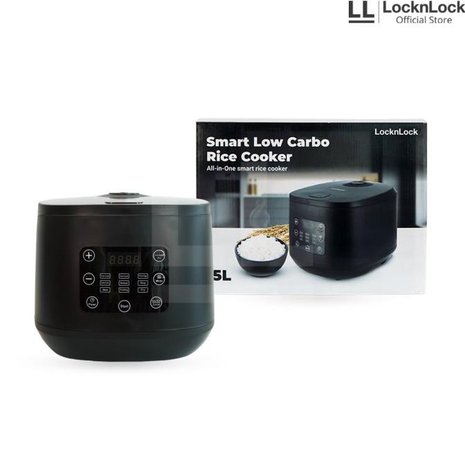 LocknLock Smart Low Carbo Rice Cooker 5L - EJR353BLK